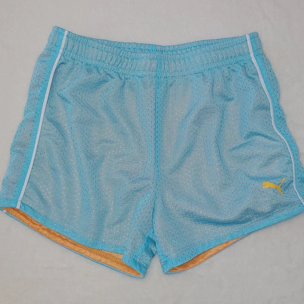 🎁Puma girls mesh shorts w/ lining sz M 8/10 - Picture 1 of 8